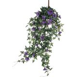 Mica Decorations Petunia Kunst Hangplant - L15 x B20 x H80 cm - Donkerpaars