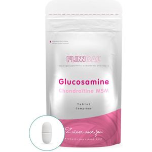 Flinndal Glucosamine Chondroïtine MSM Tabletten- Met Vitamine C en D - Voor Gezond Kraakbeen en Sterke Spieren - 60 Tabletten