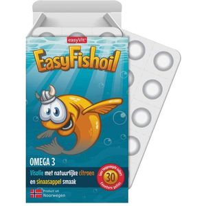 EasyVit EasyFishOil Omega 3 ve Vitamin D - 30 kauwtabletten (frisse fruitige smaak)