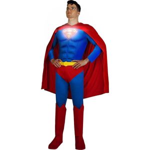 FUNIDELIA Superman Lights On! kostuum voor mannen - Maat: S - Blauw