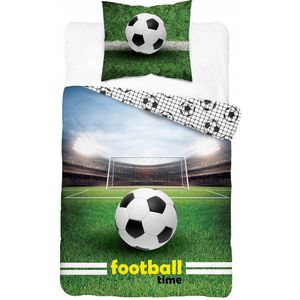 Kinderbeddengoed Voetbal 160x200cm Katoen met Fluorescerend Effect