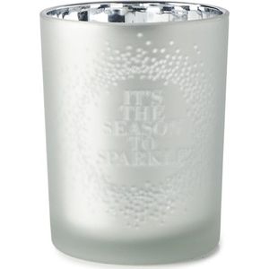 Riviera Maison - It's The Season Votive - silver - Waxinelichtjeshouder