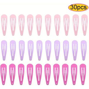 Haarspeldjes - 30stuks - Roze/paars - Haaraccessoire - Haarspeld - Meisjes - Haarklem
