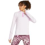 Puma Run 5K Knit Half-Zip Shirt Dames - sportshirts - wit/oranje - Vrouwen