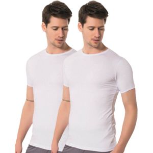 2 Pack DONEX® T-Shirt - 100% Katoen - Wit - Maat XL