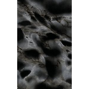 Decoratie plakfolie marmer look zwart 45 cm x 2 meter zelfklevend - Decoratiefolie - Meubelfolie