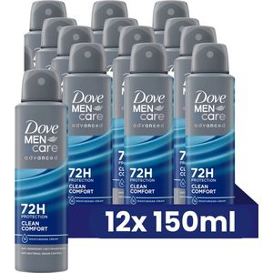 Dove Men+Care Clean Comfort 150ML - 12 Stuks - Voordeelverpakking