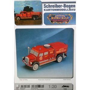 modelbouw, bouwplaat Brandweerauto, schaal 1/20