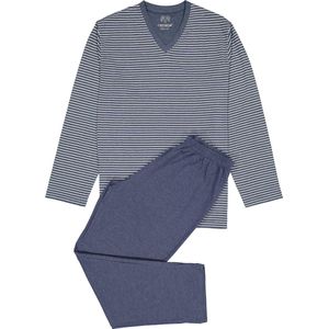 Ceceba heren pyjama - blauw met wit gestreept - Maat: M