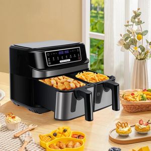 Dropon Airfryer 9 L - Heteluchtfriteuse - Airfryer - Olie-vrije-oven - Ovenfriteuse hete luchtcirculatie - 8 in 1 smart cooking - 53x34x38.5cm - Zwart
