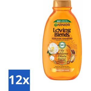 Garnier Loving Blends Argan- en Cameliaolie Shampoo 300 ml - Voordeelverpakking - 12 stuks