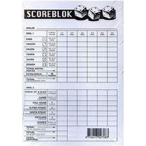 4x Scoreblok Yahtzee