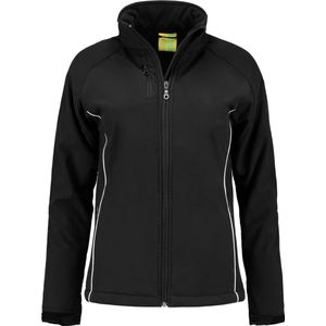 Lemon & Soda Softshell jacket voor dames in de kleur zwart in de maat S.