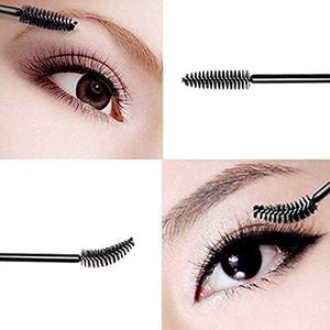 100 stuks wegwerp siliconen wimperborstels - zwarte siliconen mascara toverstaf - siliconen wimper spoolies voor wimpers extensions en make-up toepassingen