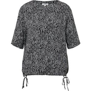 s.Oliver - Blouse - Zwart / Wit - Blouseshirt