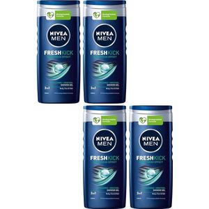 Nivea Fresh Kick 3 in 1 Douchegel - 4 x 250 ml