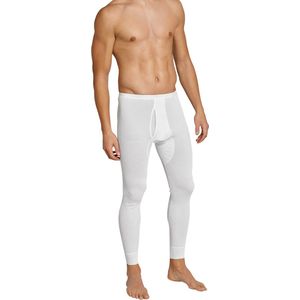 SCHIESSER Original Doppelripp lange onderbroek (1-pack) - heren onderbroek lang met opening wit - Maat: XL