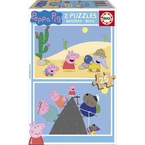 Educa HOUT: Peppa Pig - 2 x 25 stukjes