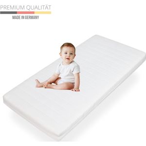 Kinder matras 60x120 - 11cm hoog - Anti-allergeen - Zonder schadelijke stoffen - Met afneembare hoes - Made in Germany - stevig