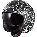 LS2 Helm Spitfire II Tribal OF599 mat zwart maat L
