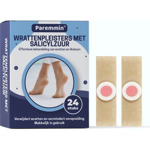 Wrattenpleisters (24 Stuks) met Salicylzuur – Likdoornpleisters - Wrattenbehandeling - Eksteroog Verwijderaar - Wratten Pleisters