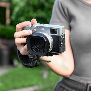 Aluminium lenskap met dop voor Fujifilm X100VI X100V X100F camera's - vervangt LH-X100 lenskap - 49 mm filters - Zwart