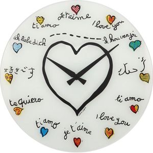 Nextime wandklok Loving You glas