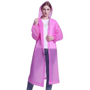 Waterproof Reusable Raincoat Poncho met Kap - Unisex Lang Regenjas voor Reizen en Buitenactiviteiten
