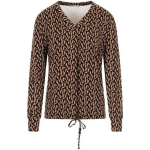 Zoso T-shirt Cindy 255 Camel/black Dames Maat - S