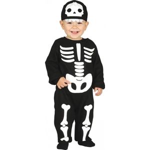 Fiestas Guirca Verkleedpak Baby Skelet Polyester Zwart Mt 80-86
