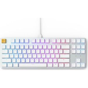 Glorious PC Gaming Race GMMK Compact White Ice Edition - Toetsenbord - Gateron Brown Switches - RGB - US - wit