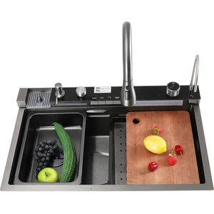 Betaalbare Goederen® Gootsteen - 68x46cm - Spoelbak - Gootsteenset - Roestvrijstaal - Gootsteen - Spoelbak Keuken