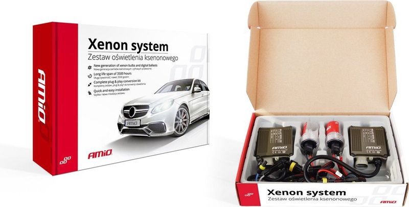 AMiO - HID Xenon H7 Verlichtingsset - IJsblauw - Metalen Ballasten - Digitale AC