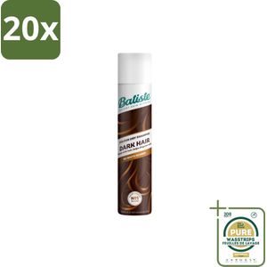20 x Batiste - Dark & Deep Brown - Droogshampoo - Speciaal Voor Donkerbruin Haar - Verfrist en Geeft Volume - 200ml - Grootverpakking - Droogshampoo - Donker Haar - Vet Haar - Volume - Textuur