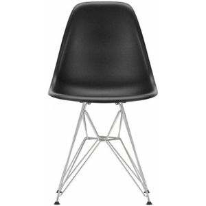 Vitra Eames DSR stoel verchroomd onderstel, Deep black