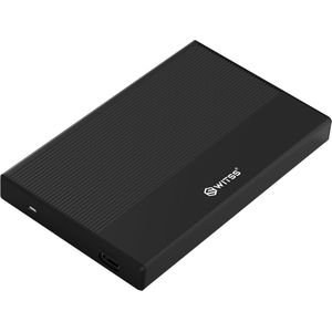 Switss® - 2.5” HDD/SSD Behuizing (Zwart) - SATA III | UASP - Externe behuizing - USB 3.0 | USB-C