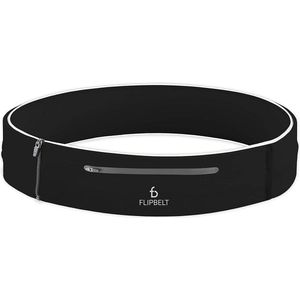 Flipbelt Elite Zwart - Running belt - Hardloopriem - Waterafstotend - Afsluitbaar met rits - S