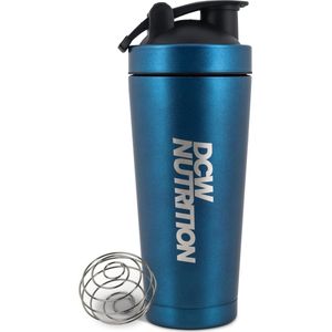 DCW Nutrition - 750ML Shake Beker - RVS Drinkfles - Stainless steel - Blauw