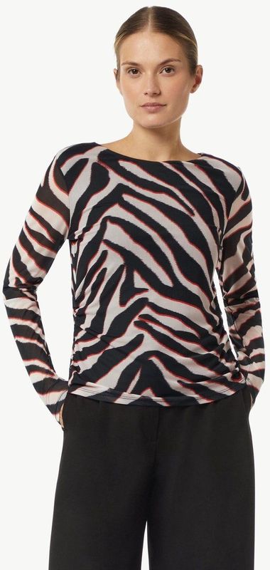 comma - T-shirt - Lange Mouwen - All-over Print