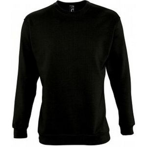 SOLS Heren Supreme Plain Cotton Rich Sweatshirt (Zwart)