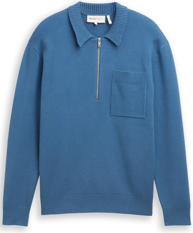 Tom Tailor Denim Relaxed fit gebreide trui met polokraag