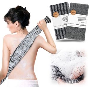 Set van 2 exfoliërende washandjes - Body Scrubber Exfoliator, Loofah Spons, Koreaanse & Japanse & Afrikaanse Net Sponge Rag - Rugschrobber voor Douchebad