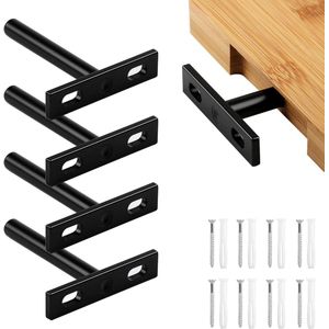 JGS Premium - Zwevende Plankhouders 4 Stuks, 3 inch Onzichtbare Plankdragers, Zwevende Plankbeugels