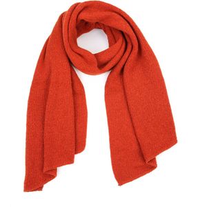 Sjaal - herfst - winter - dames - omslagdoek - acryl - cognac - rood - bruin - cadeautip