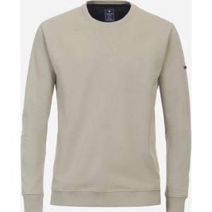 Redmond heren sweatshirt katoenmengsel - O-hals - beige (middeldik) - Maat: L