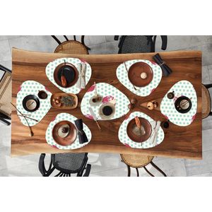 Placemat organisch - Placemats organic - Onderleggers - Patronen - Cupcake - Eten - 10 stuks