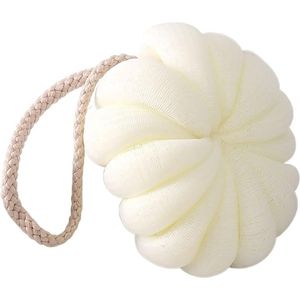 10 bubbelballen exfolieren scrub zacht bad net schuim spons lichaam huid reiniger badkamer schoonmaak gereedschap - kleur: wit