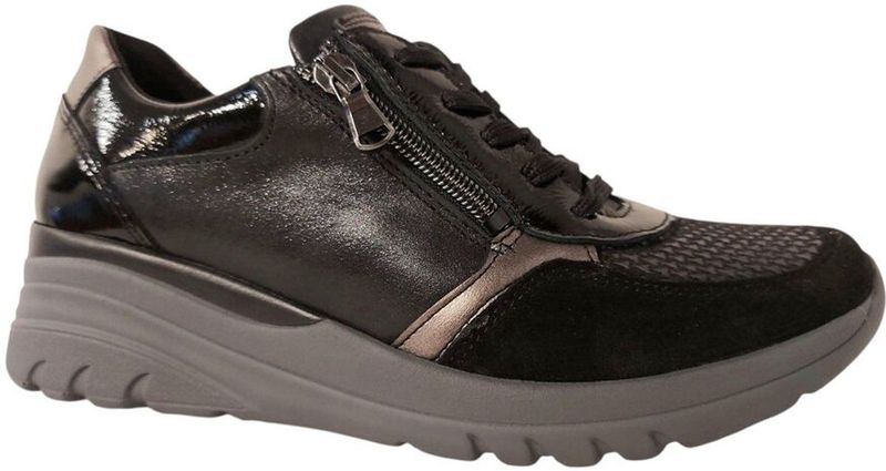 Waldläufer - H-Carla - Sneakers - Zwart - Leer