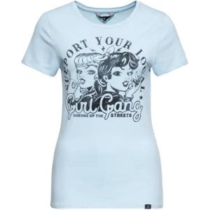 Queen Kerosin Girl Gang T-shirt Baby Blauw