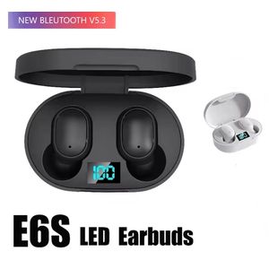 Draadloze Oordopjes - E6S - Bluetooth 5.3 - Zwart - Koptelefoon - Touch Control